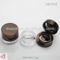 MC956B 2 couleur avec couvercle rotatif cosmétiques eye-liner gel container / eyeliner gel boîtier / eyeliner gel packaging / eyeliner gel pot